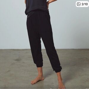 lunya Black Siro Jogger Relaxed Track Pants